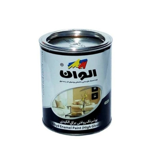 تصویر  رنگ روغنی مشکی براق الوان کد ۱۹۹ سایز کیلو