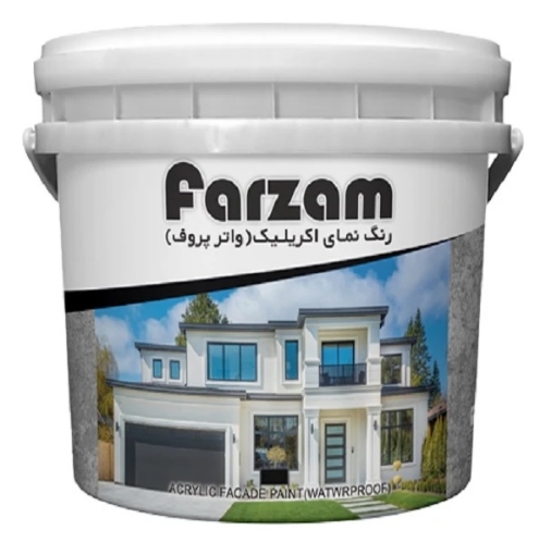 تصویر  رنگ نما اکریلیک مشکی فرزام (دبه ۱2 کیلو)