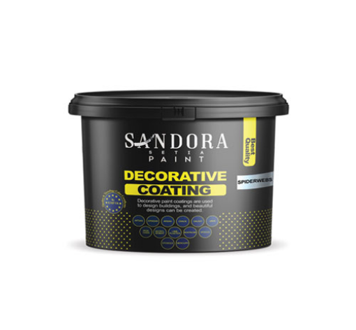 تصویر  رنگ دکوراتیو تارعنکبوتی آبی ساندورا نیم کیلویی