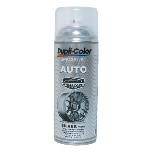 تصویر  اسپری رنگ رینگ نقره ای دوپلی کالر مدل wheel paint حجم 400 میلی لیتر