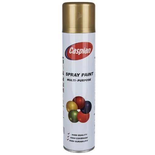 تصویر  اسپری رنگ طلایی 52 کاسپین حجم 400 میلی لیتر