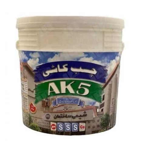 تصویر  چسب کاشی خمیری شیمی ساختمان AK5 دبه 12 کیلو