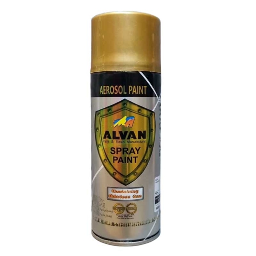 تصویر  اسپری رنگ طلایی الوان حجم 4۰۰ میلی لیتر