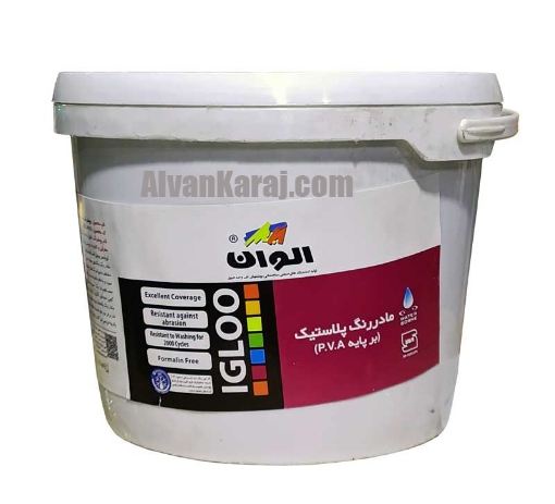 تصویر  ماده رنگ تمام پلاستیک مشکی مات الوان (دبه) کد 899