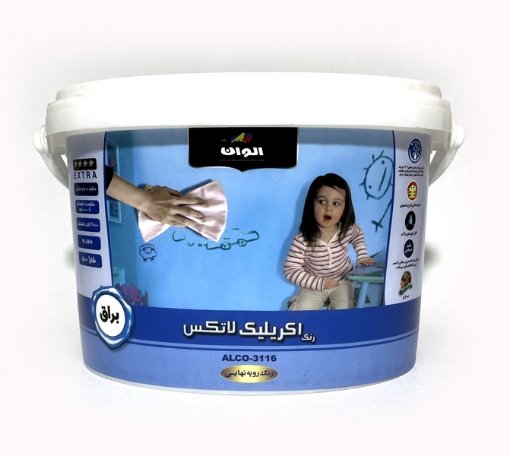 تصویر  رنگ اکریلیک براق لاتکس (دبه 10 کیلو) الوان کد ALCO-3116