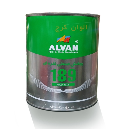 تصویر  رنگ روغنی نقره ای 189 صنعتی الوان مدل ALVAN ALCO-4019 حجم گالن