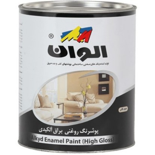 تصویر  ماده رنگ روغنی براق سبز چمنی الوان کد 153 مدل ALCO-2007 سایز ربعی