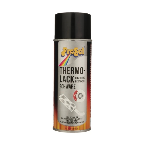 تصویر  اسپری رنگ نسوز 800 درجه مشکی پروسول مدل Thermo lack حجم 400 میلی لیتر